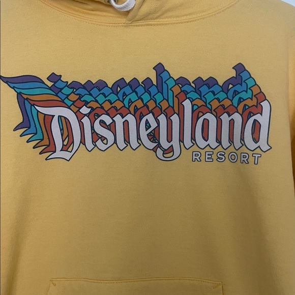 Disneyland Yellow Hooded Sweatshirt EUC - Picture 3 of 4